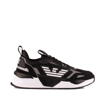 Ea7 Ace Runner Tech Low Top Sneakers In Black