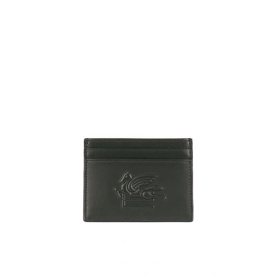 Etro Credit Card Holder In Green