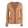 ETRO ETRO RIBBED CARDIGAN WITH STRIPES