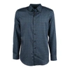 Etro Geometric Patterned Popeline Cotton Shirt In Blue