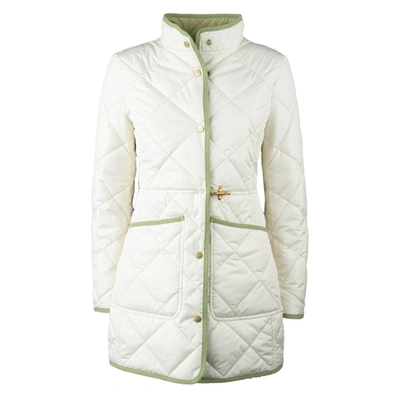 Fay Down Jacket 100grams 3/4 Reversible Green Profiles In White