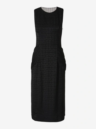 Givenchy 4g Jacquard Sleeveless Dress In Black