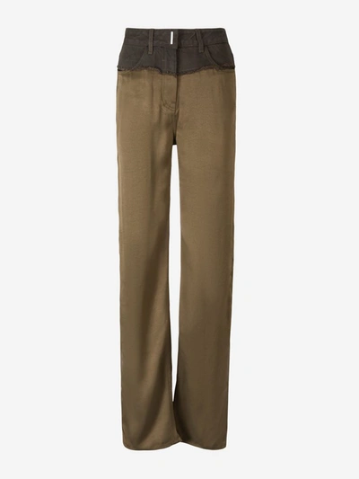 Givenchy Oversized Jeans In Mixed Denim And Viscose In Multi