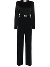 Gucci Square G Belt Jumpsuit In Black