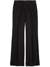 Gucci Gg Supreme Tailored Trousers In Black