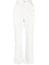 Etro High-waisted Flared Trousers In White