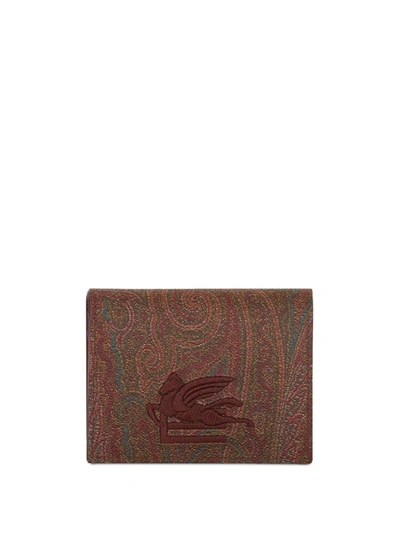 Etro Paisley Wallet In Red