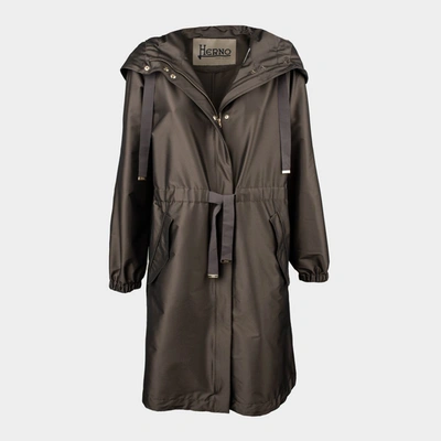 Herno Mud-colored Duster In Brown