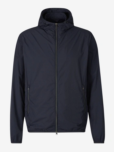 Herno Technical Crease Jacket In Blue