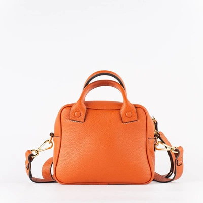 I Oe F Bigottina Leather Exuberance Handbag In Orange