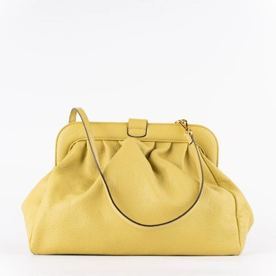 I Oe F Robby Handbag In Vinegrette Leather In Yellow