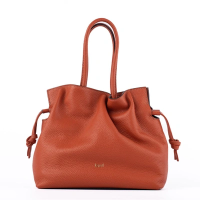 I Oe F Orange Leather Handbag