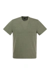 Fedeli Exreme - Linen Flex T-shirt In Olive