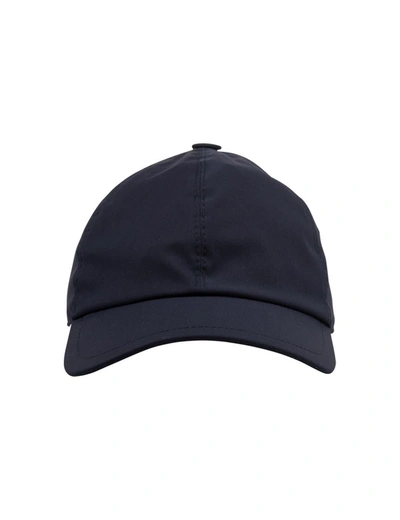 Fedeli Navy Technical Fabric Baseball Hat In Blue