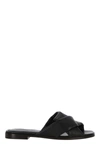 Ferragamo Alrai Origami Knot Slides In Nappa Leather In Nero