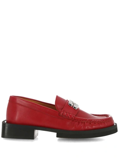 Ganni Flat Shoes In Red