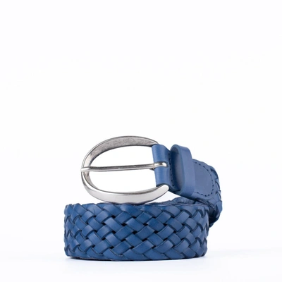Orciani Bluette Leather Masculine Belt