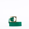ORCIANI ORCIANI MASCULINE BELT IN EMERALD GREEN LEATHER