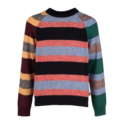 Paul Smith Large Striped Crewneck Sweater In Multicolor