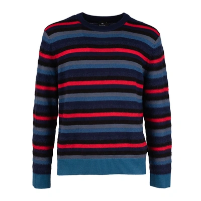 Paul Smith Striped Crewneck Sweater In Multicolor