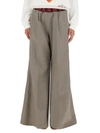 Marni High-rise Pleated Wide-leg Trousers With Belt Loops In Gray