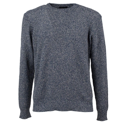 Roberto Collina Blue Cotton-linen Blend Sweater In Gray