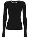 Sportmax Albino Rib Knit Sweater In Black