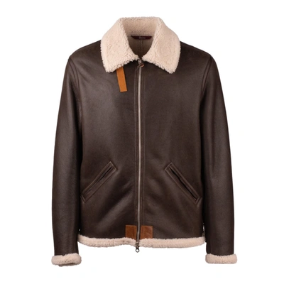 Stewart Shearling Spanish Merino Lam In Brown