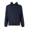 Stone Island Relaxed Fit Black Hoodie In Blue