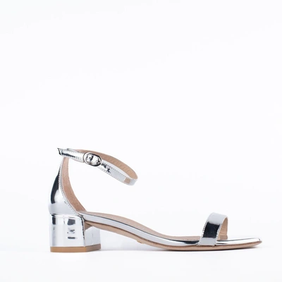 Stuart Weitzman Silver Leather Sandal