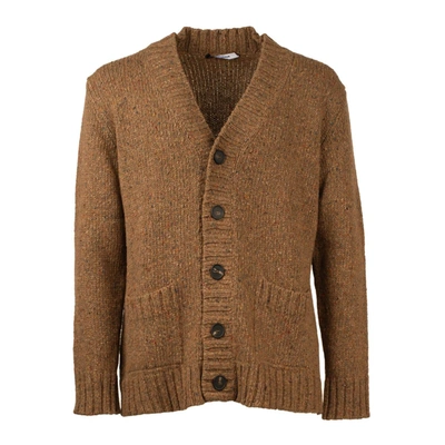 Tagliatore Melange Cardigan In Brown