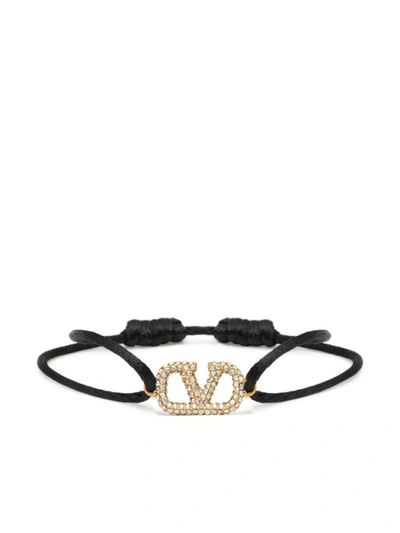 Valentino Garavani Vlogo Signature Bracelet In Black
