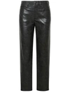 AGOLDE AGOLDE 'SLOANE' GREY RECYCLED LEATHER PANTS