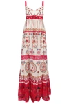 Saloni Naki Shell-print Linen Dress In Shell Mosaic Plmt