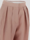 Stella Mccartney Pleated Front High-waisted Wide-leg Pant In Pink