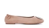 Tory Burch Claire Ballet Flat Shoes In Beige