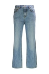Tory Burch Cropped Flare Jean In Vintage Wash