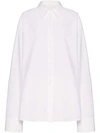 Valentino Compact Popeline Cotton Shirt In White