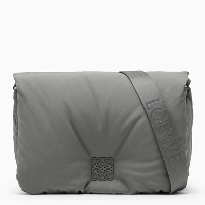 Loewe Goya Asphalt Nylon Puffer Bag Men In Grey