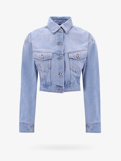 Off-white Off White Woman Jacket Woman Blue Jackets
