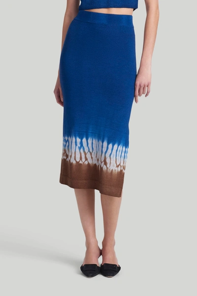 Altuzarra Morse Tie-dye Knit Skirt In Ultramarine Line Shibor