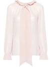 P.a.r.o.s.h Sheer Georgette Blouse In Orange