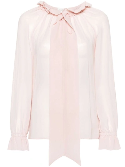 P.a.r.o.s.h Sheer Georgette Blouse In Cream