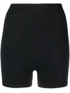 Rick Owens Ribbed-knit High-waist Shorts In Black