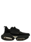 Balmain B-bold Leather Sneakers In Black
