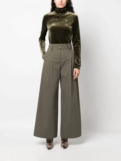 Proenza Schouler White Label Techincal Suiting Wide-leg Trousers In Brown