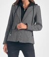 Elan Hoodie Blazer In Blue