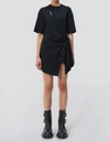 JONATHAN SIMKHAI LIVIA WRAP DRESS IN BLACK