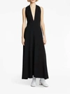 Proenza Schouler Matte Viscose Crepe Twist-back Maxi Dress In Black