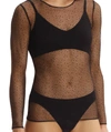 Commando Starlight Mesh Top In Black